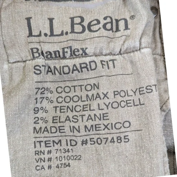 L.L.Bean Outdoor Outfitters 1912 Quality Denim Standard Fit Men's Pants Brown - Picture 5 of 8